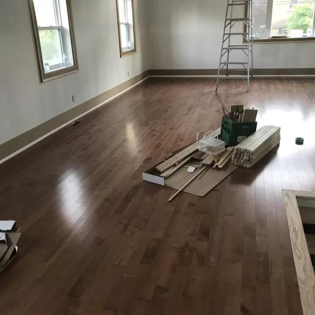 New floors in this home reno