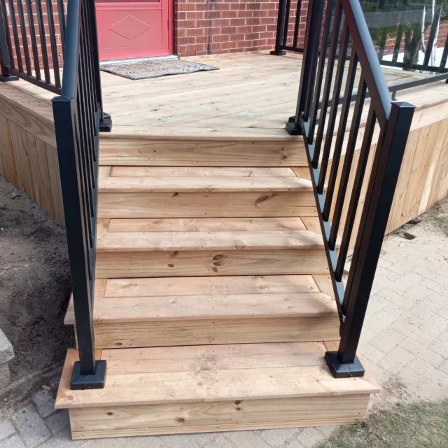 Front stairs new deck 2024